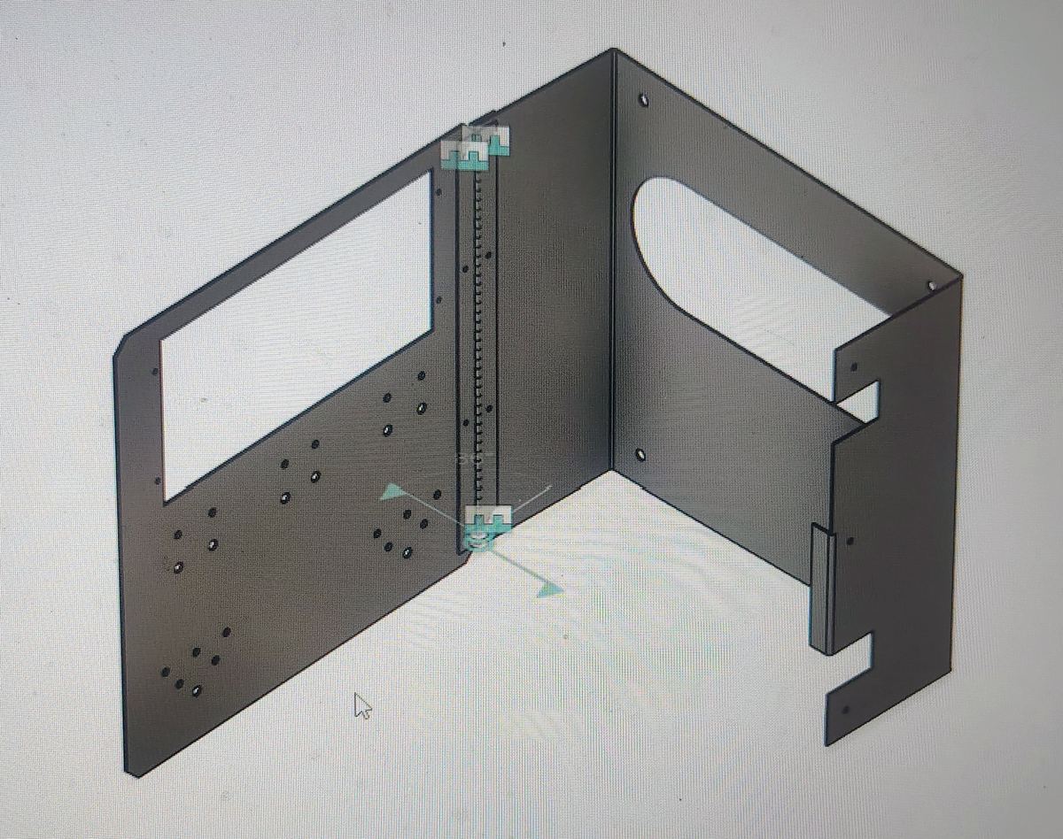 Fusion 360 model of the formed aluminum enclosure panels